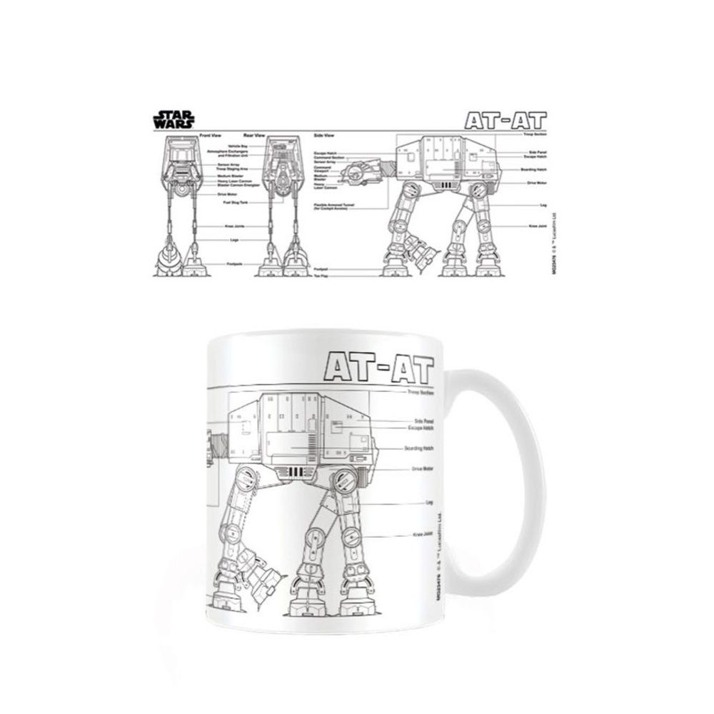 Star Wars At-At Sketch Mug In White