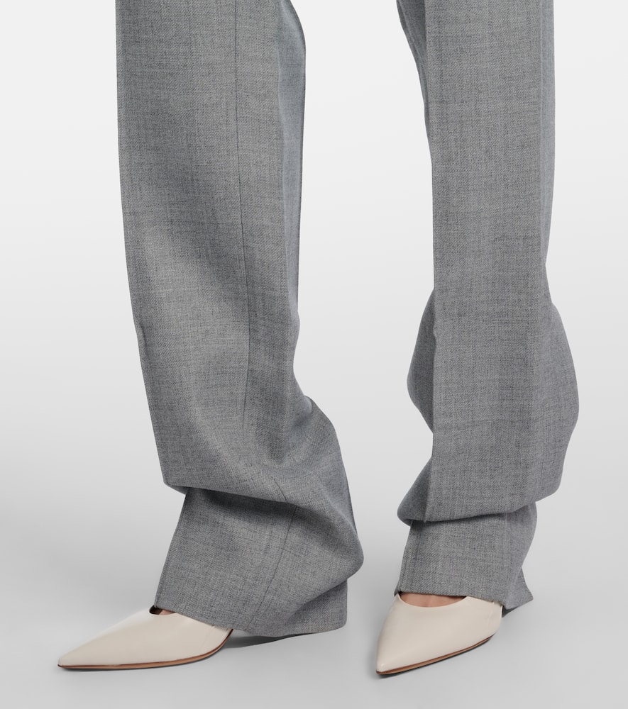 Mid-rise straight pants