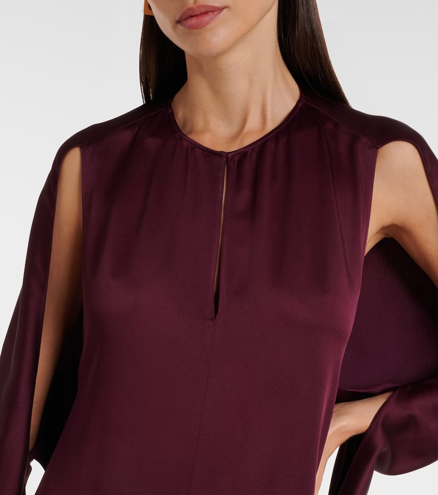 Cutout satin gown