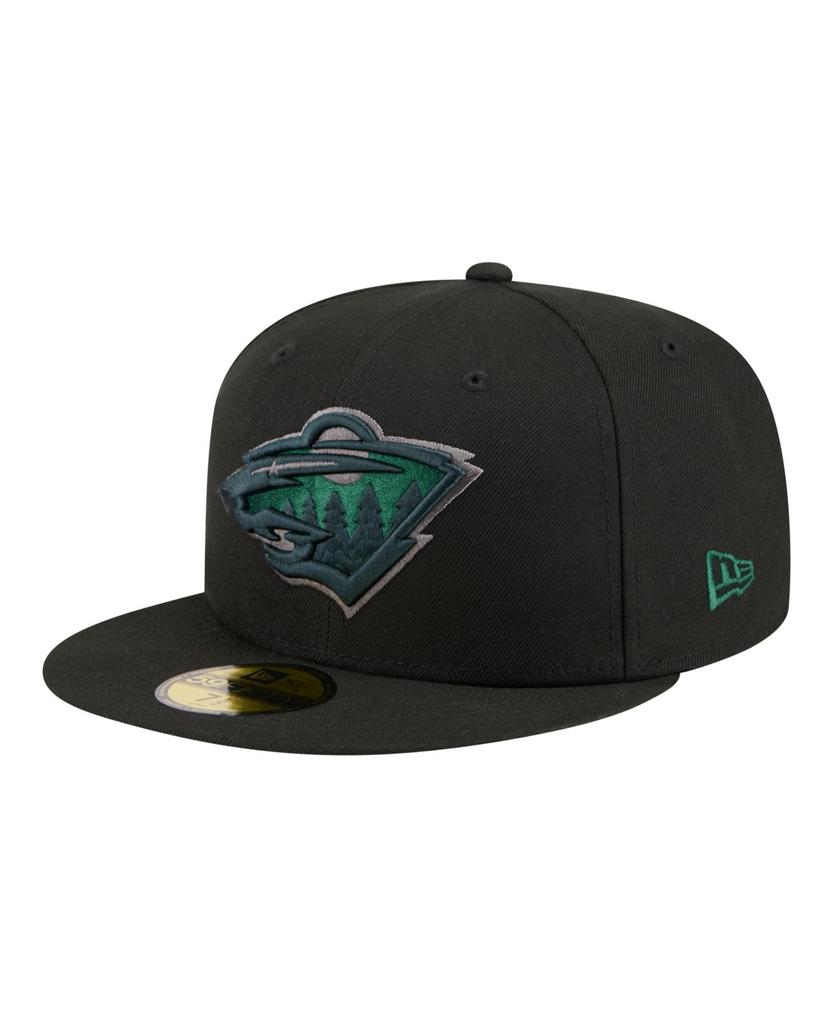 Men's Black Minnesota Wild Color Pop 59FIFTY Fitted Hat - Black