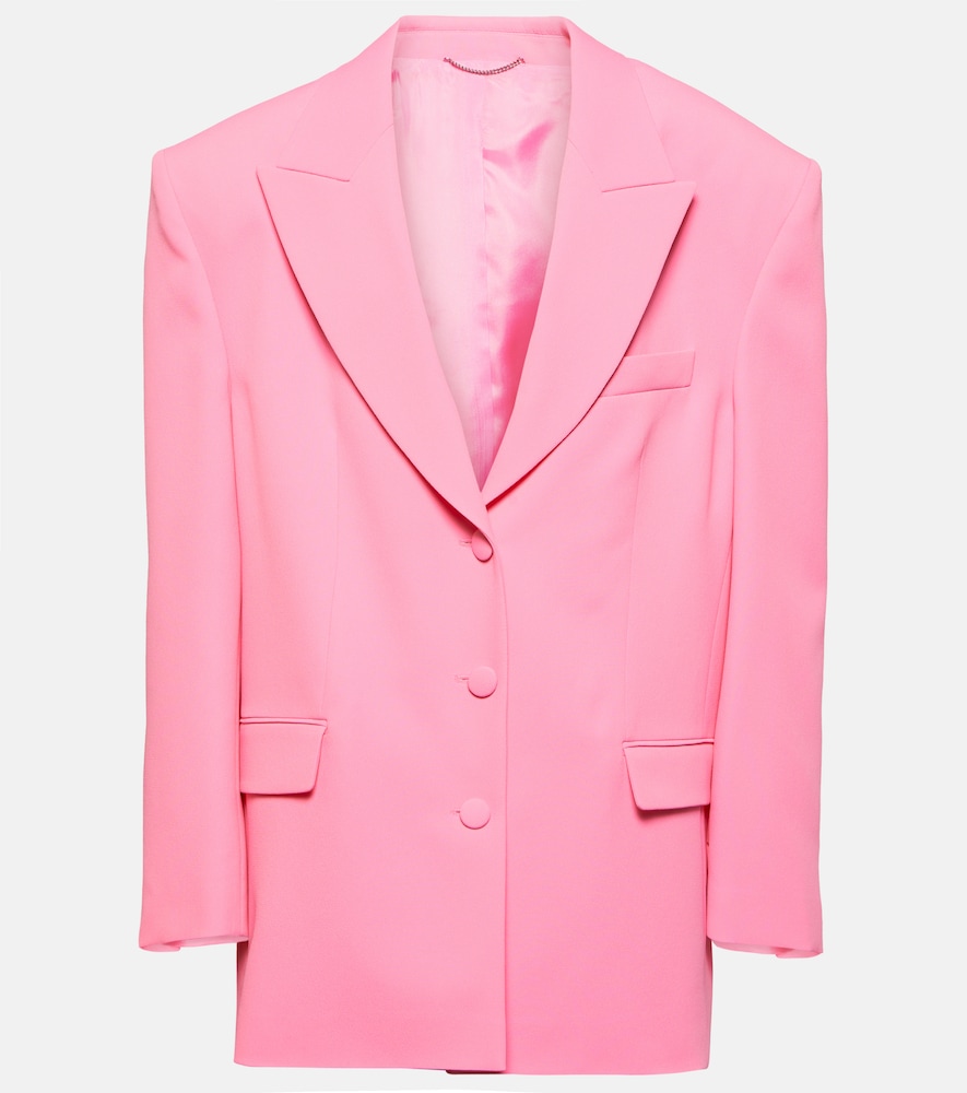 Single-breasted silk-blend blazer