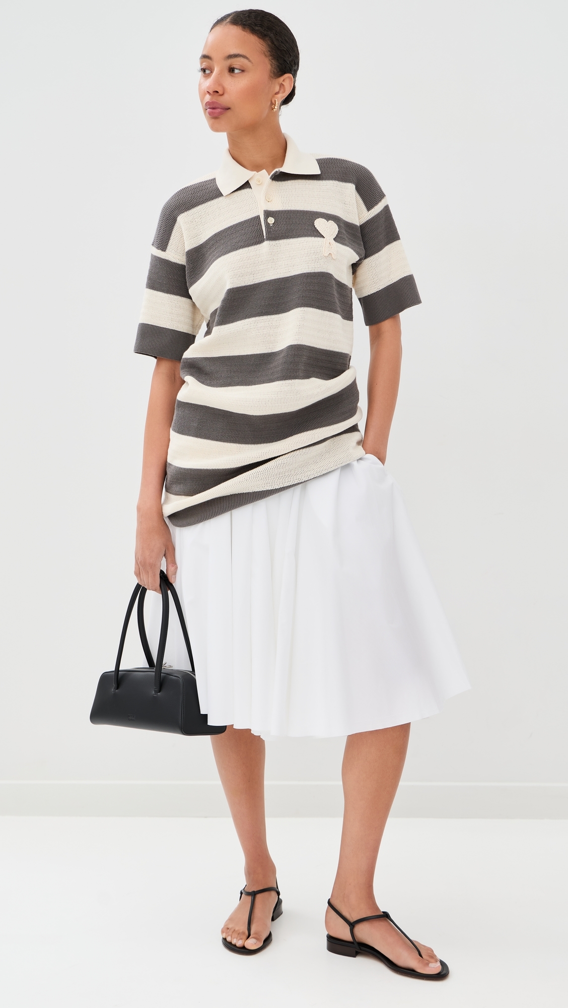 Midi Corolla Skirt Blanc