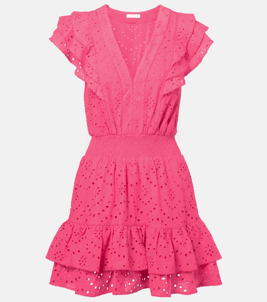 Camila shirred cotton minidress