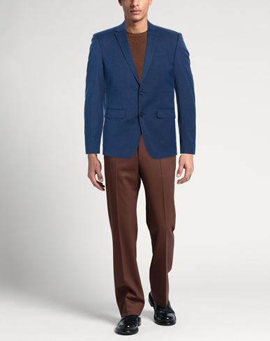 Man Blazer Midnight blue Size 36 Polyester, Viscose, Elastane
