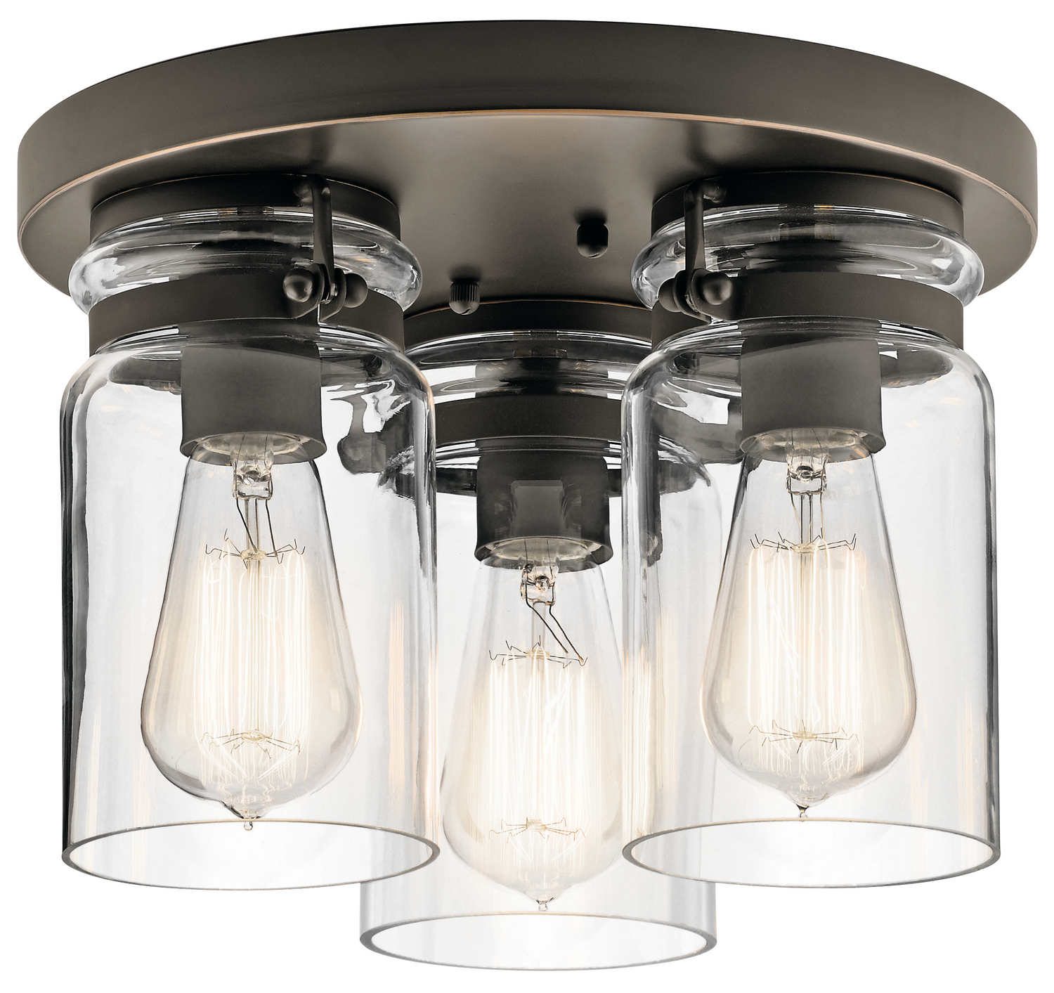 Brinley 3-Light Vintage Ceiling Light in Olde Bronze