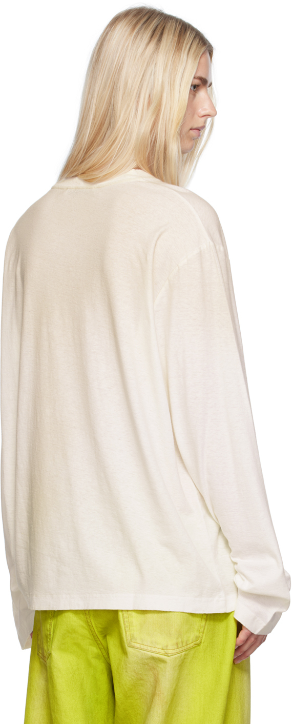 Acne Studios Off-White Relaxed-Fit Long Sleeve T-Shirt
