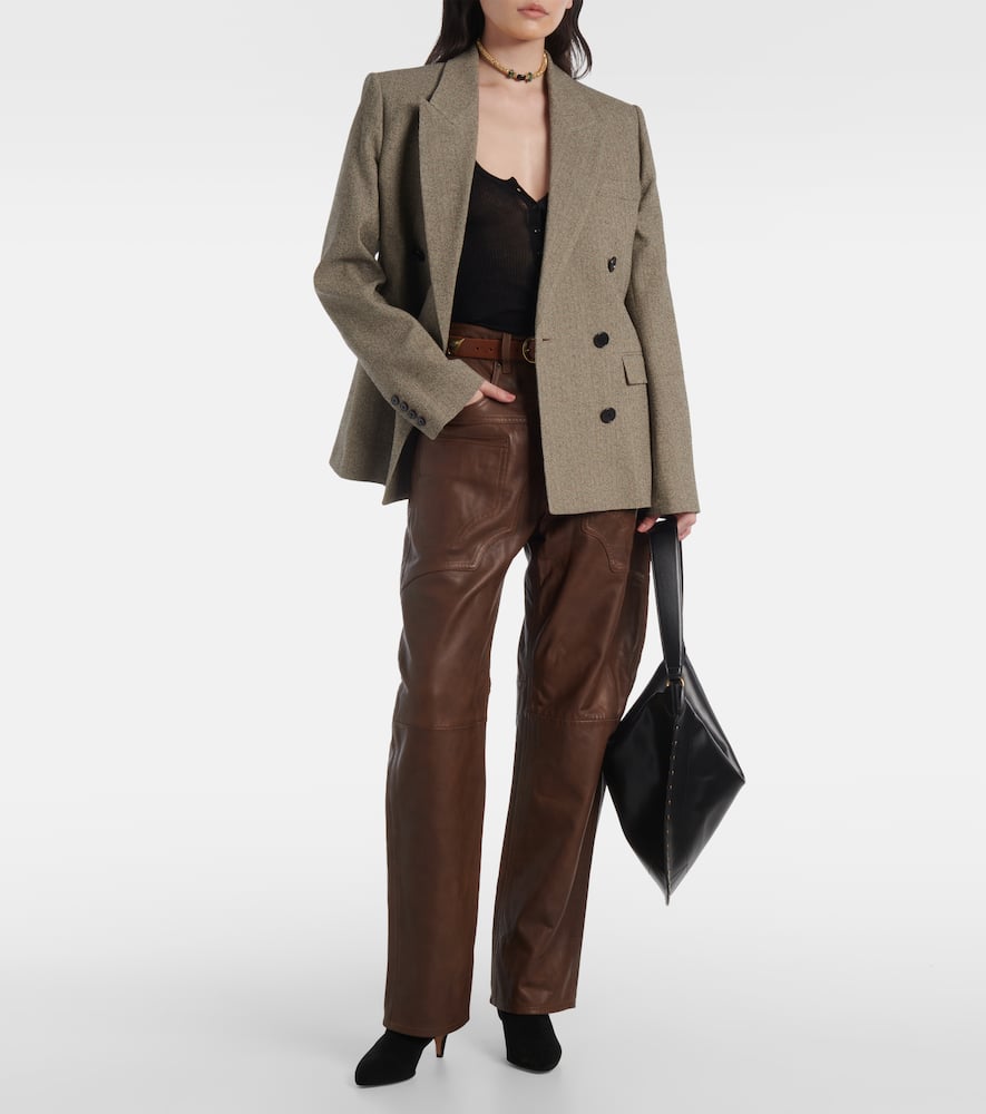 Irma plaid cotton-blend blazer