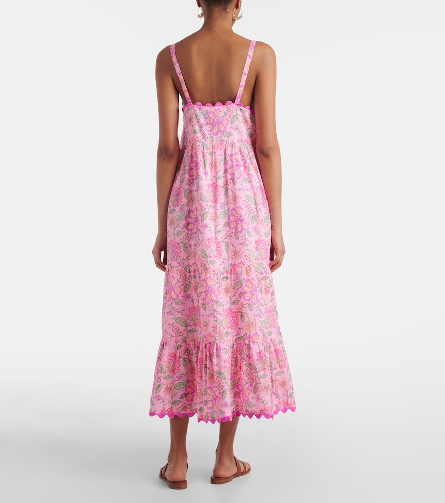 Floral printed cotton maxi dress