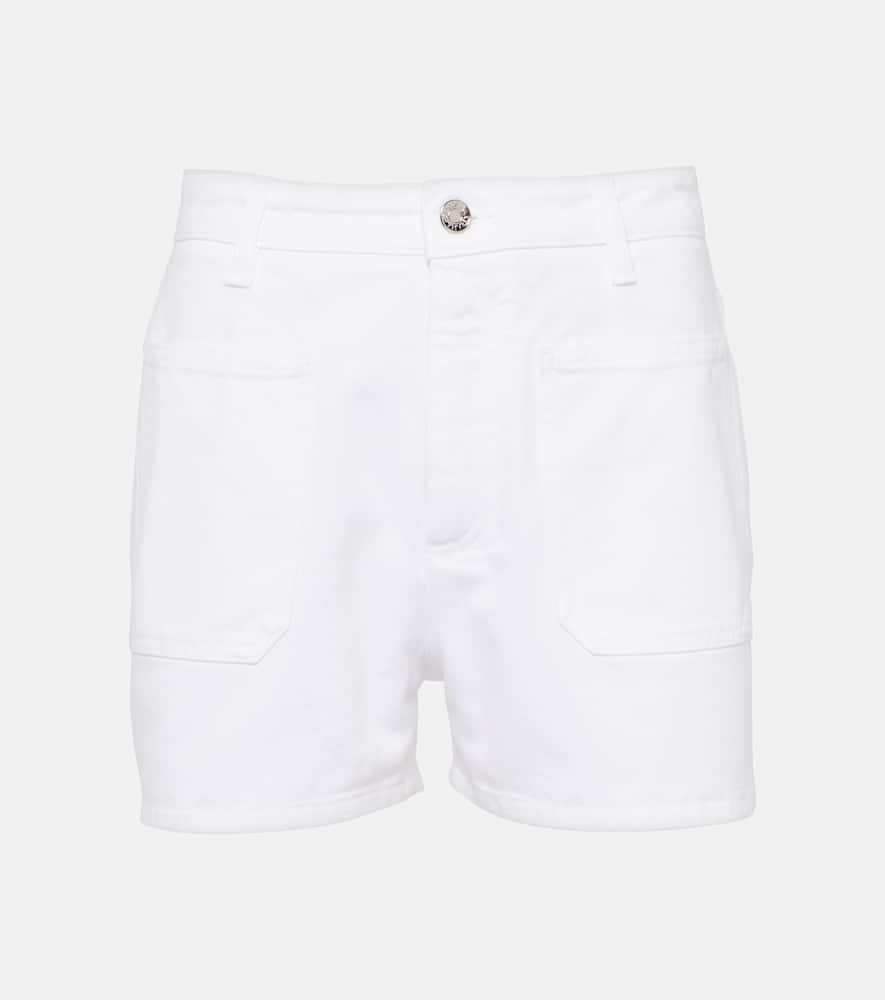 High-rise denim shorts