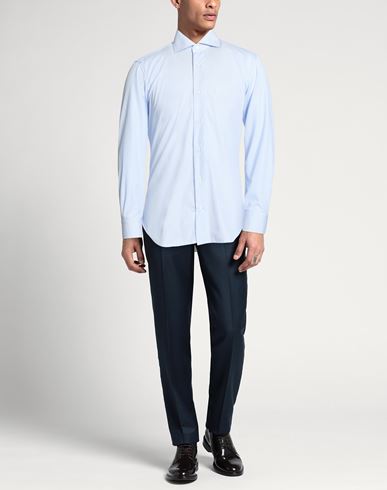 Man Shirt Azure Size 17 ¾ Cotton