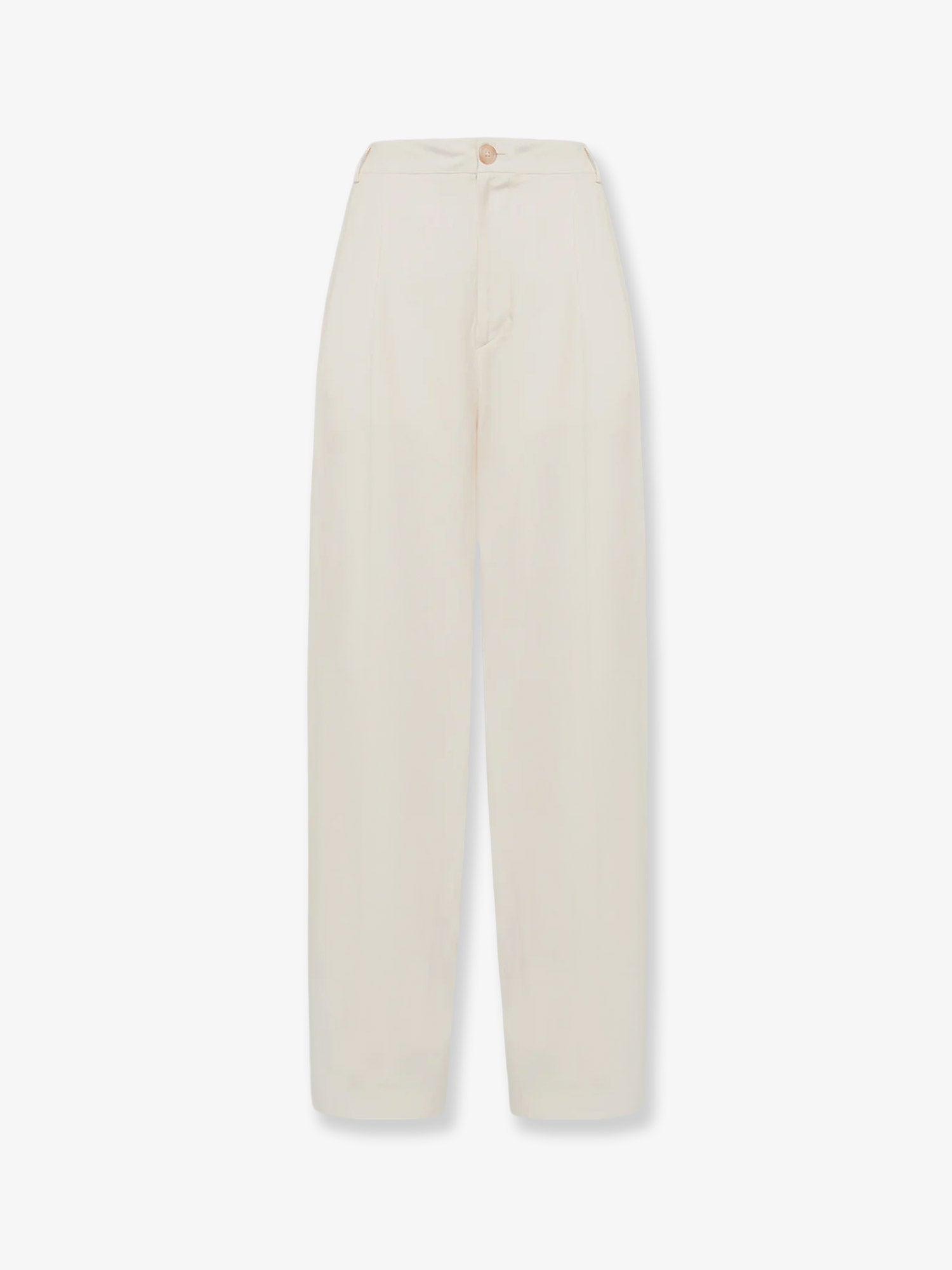 Viscose Blend Trousers — White