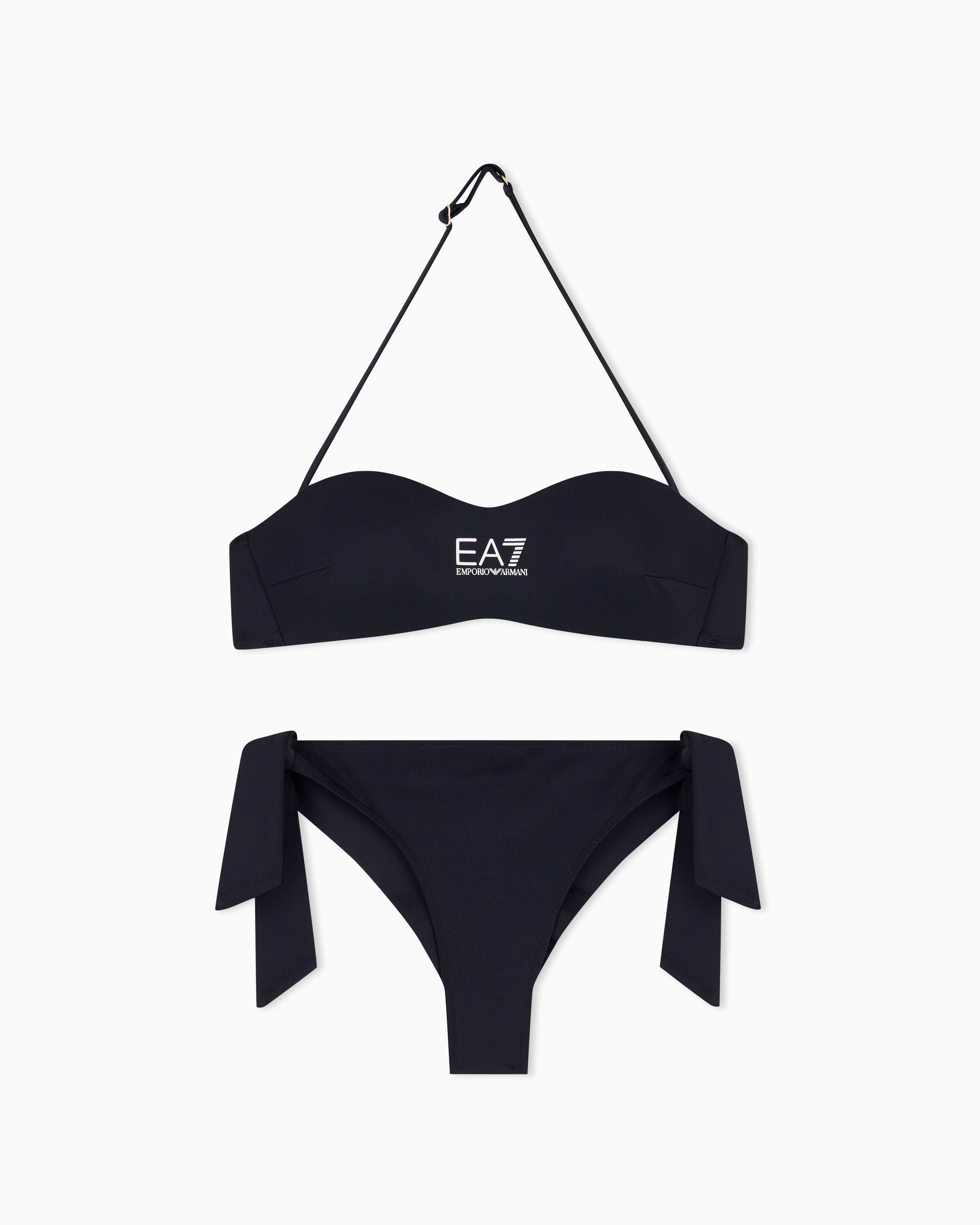 Bandeau bikini with logo