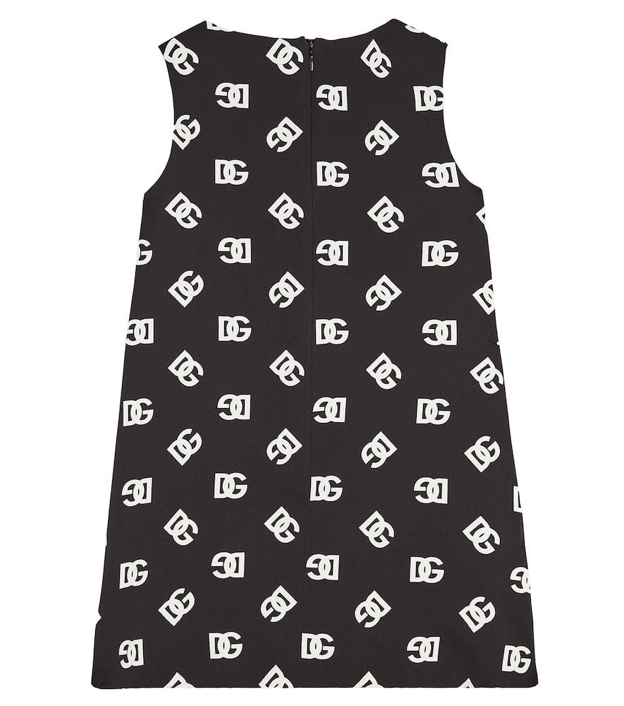 Logo silk-blend dress
