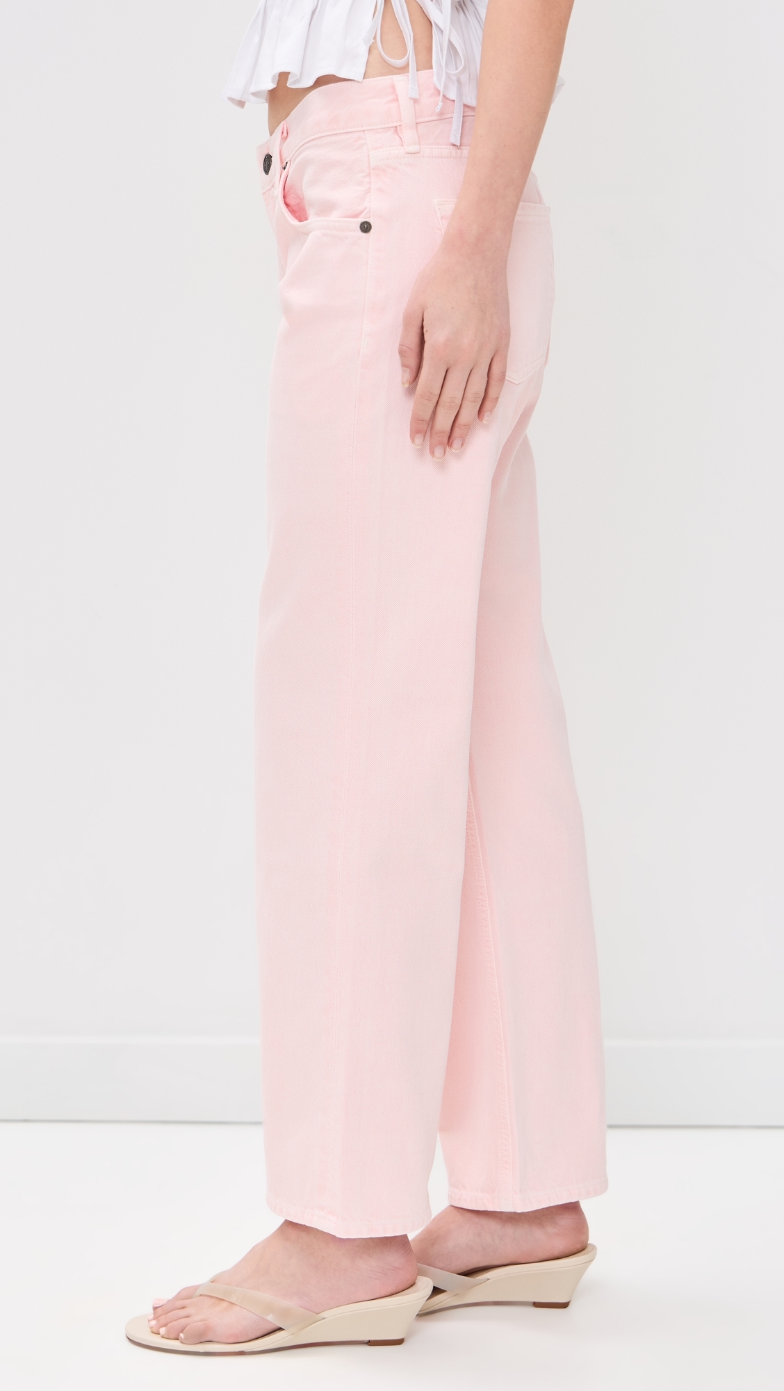 Faye Vintage Straight Jeans Pale Coral
