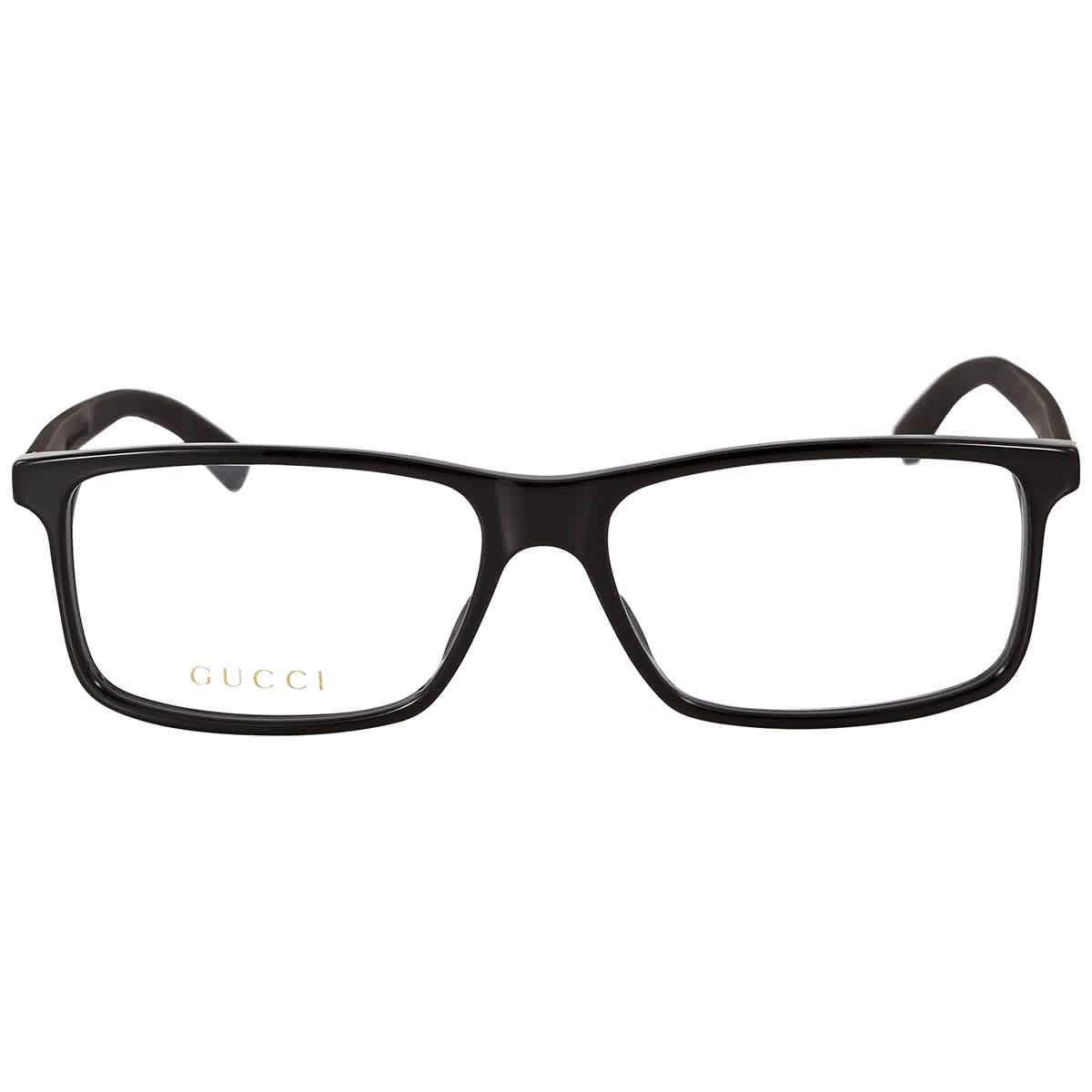 Transparent Rectangular Mens Eyeglasses GG0424O 005
