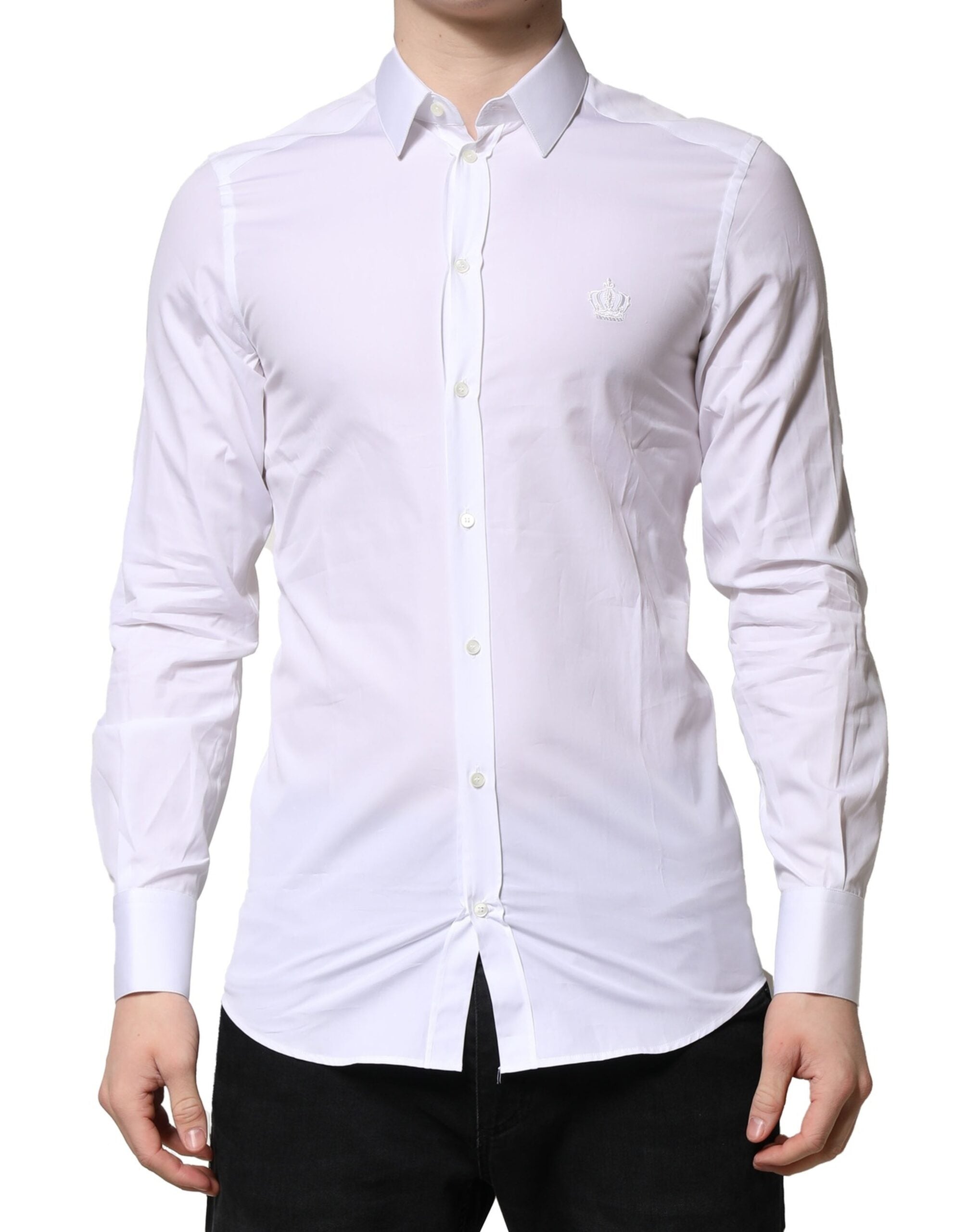 Cotton Button-Down Shirt — White