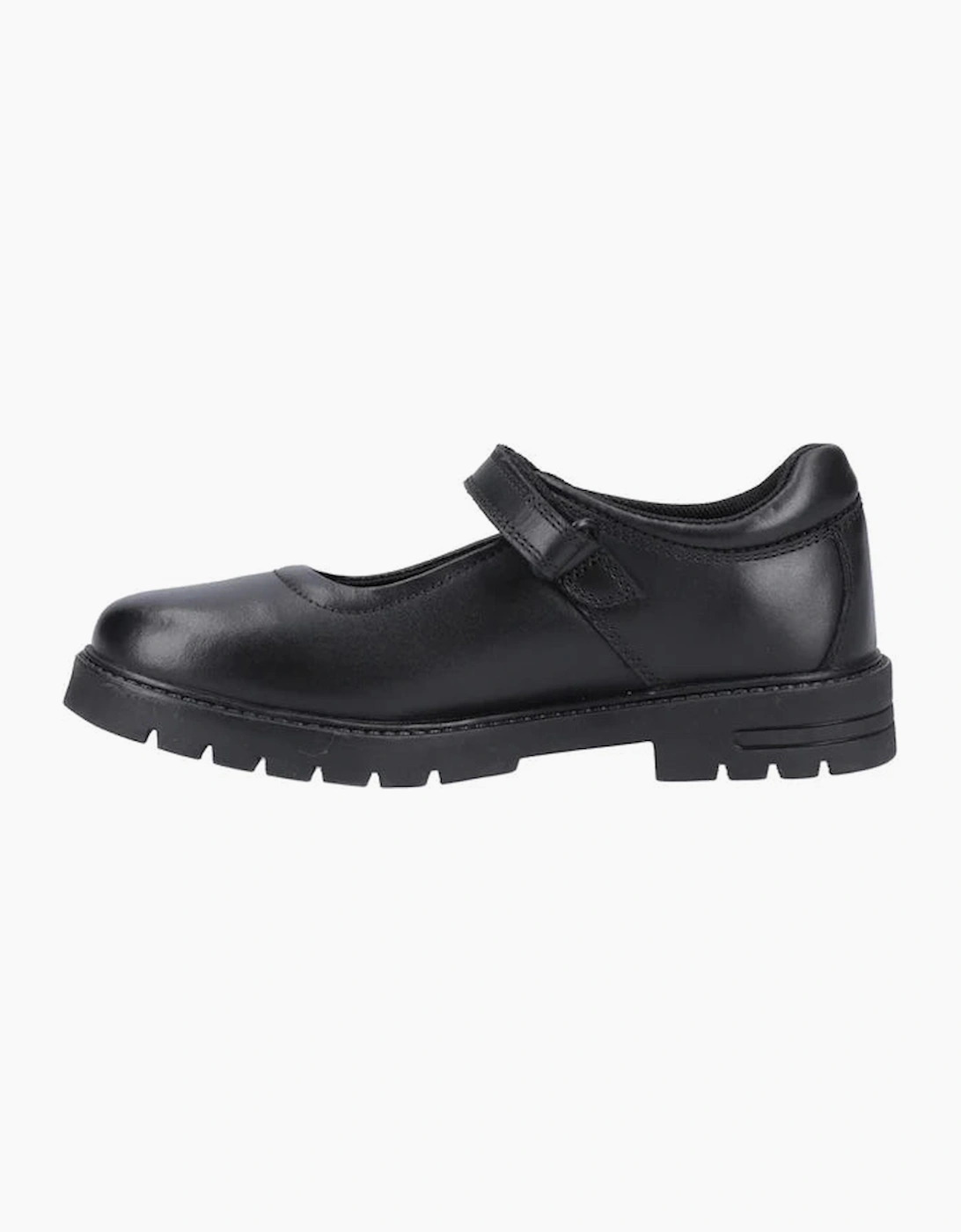 Girl's Hush Puppies TANYA Girls Leather School Shoes Black - : small kid