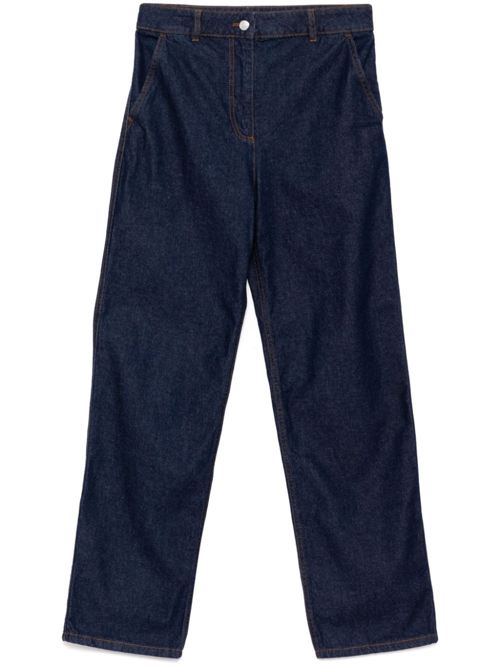 Jeans Straight Con Ricamo