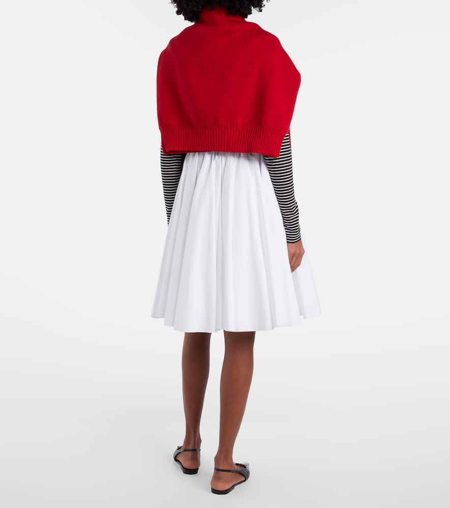 Corolla gathered cotton midi skirt