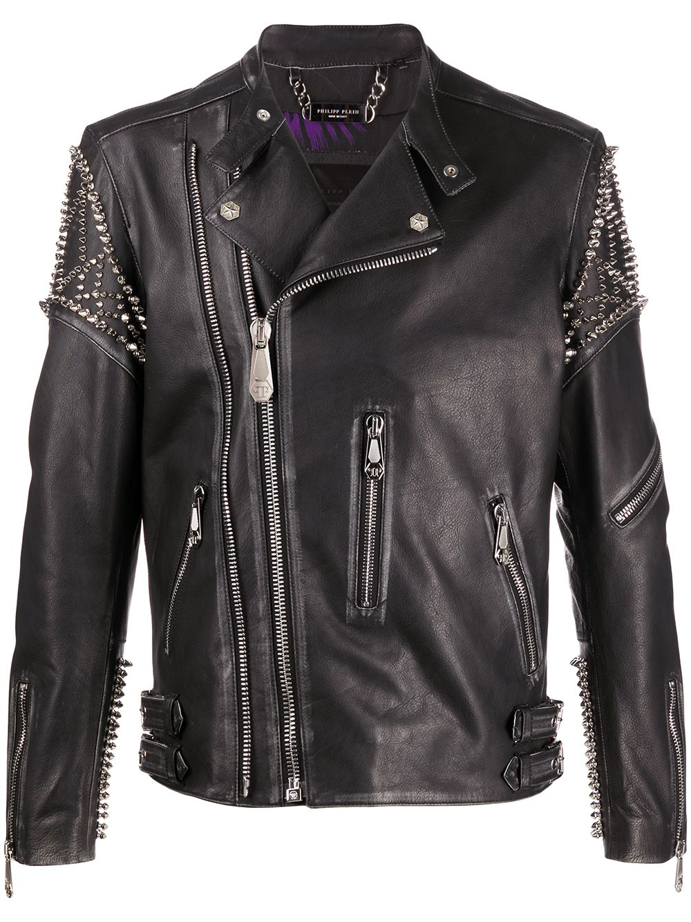 Biker Plein jacket - Black