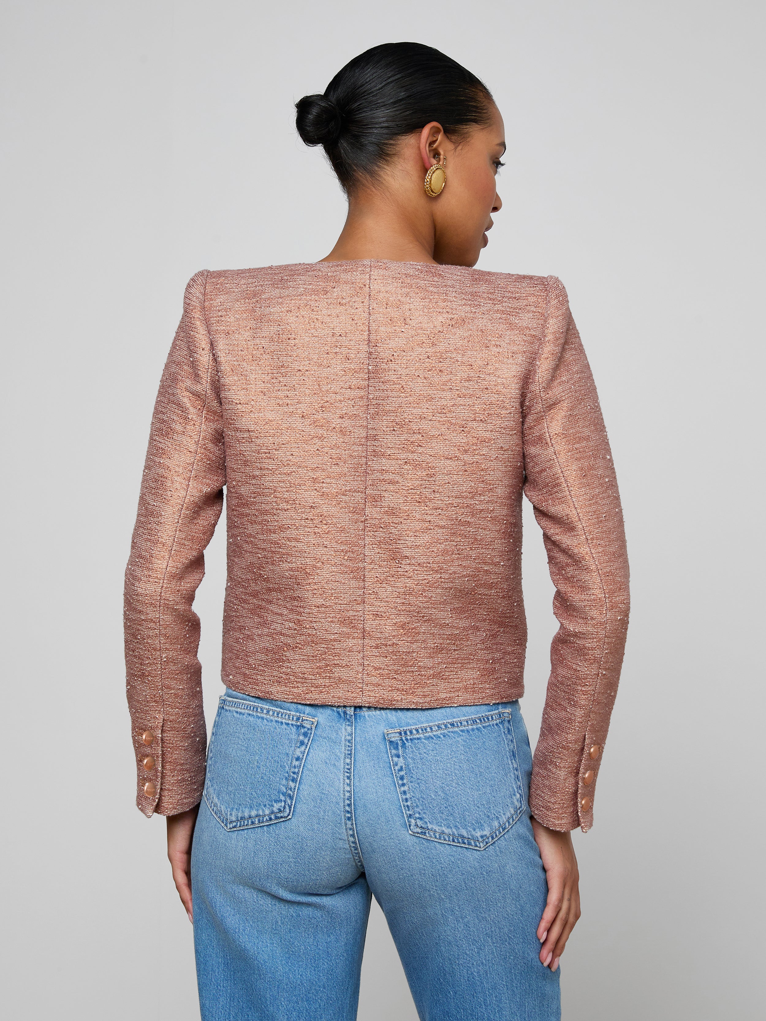 Zell Tweed Jacket In Light Auburn