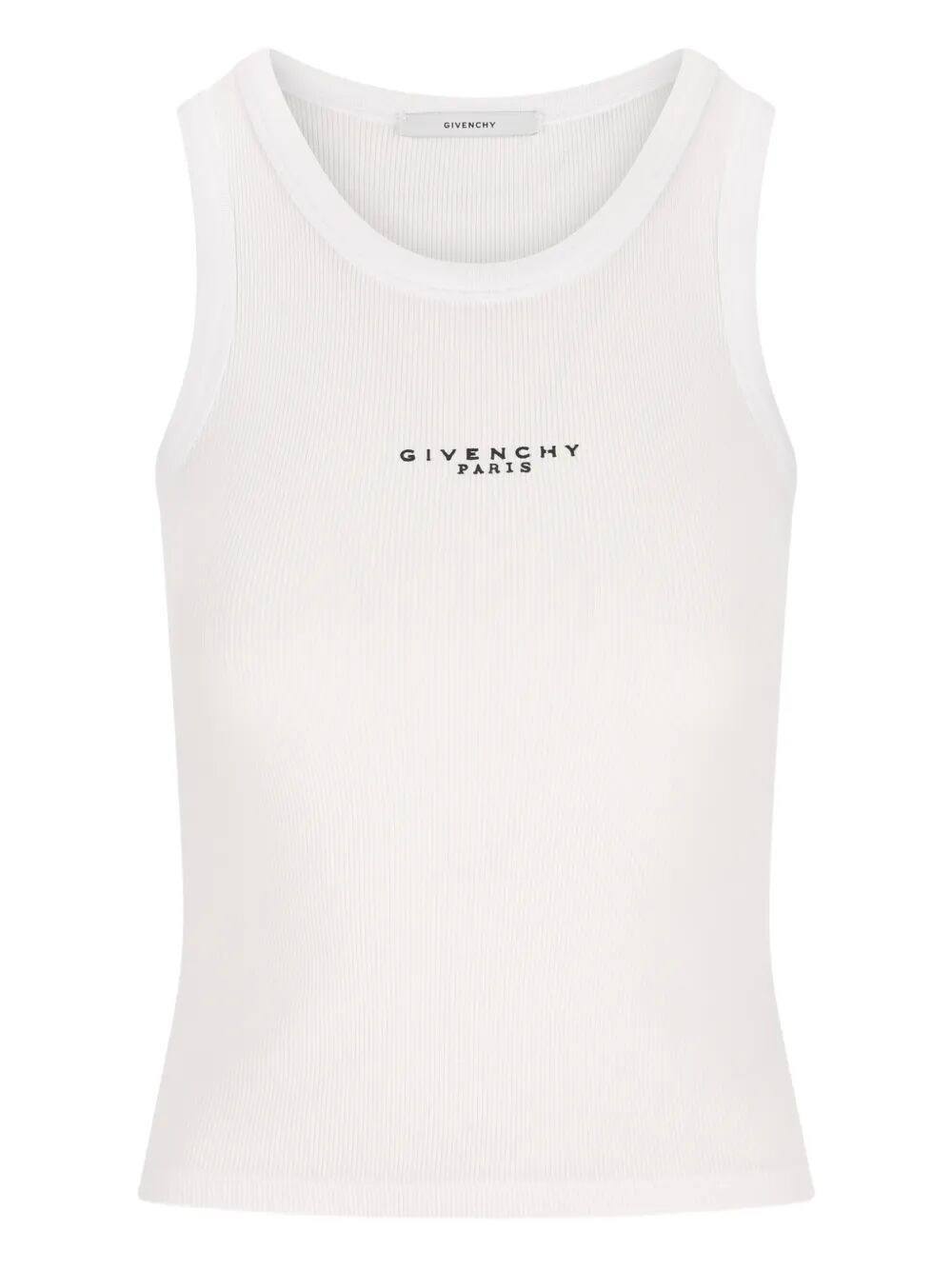 Slim-Fit Cotton Tank Top With Paris Print
