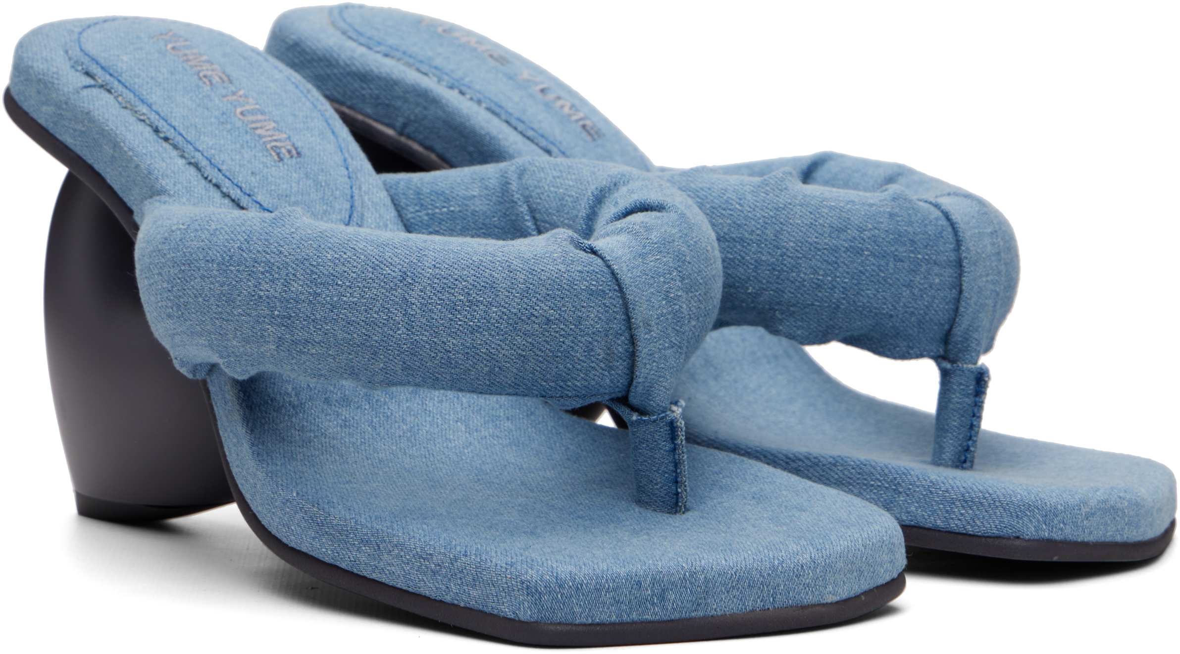Blue Love Mule Sandals