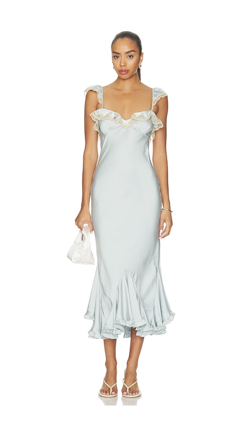 LPA Addison Midi Dress in Light Blue. XXS also in