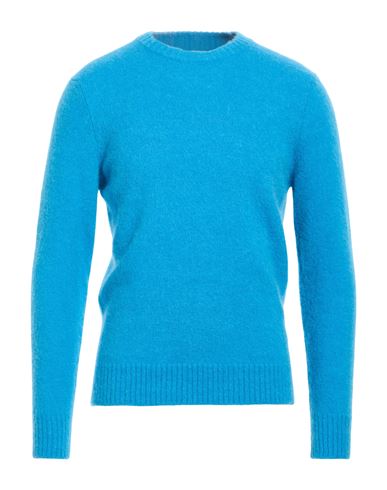 Man Sweater Blue Size 36 Alpaca wool, Polyamide, Wool, Elastane