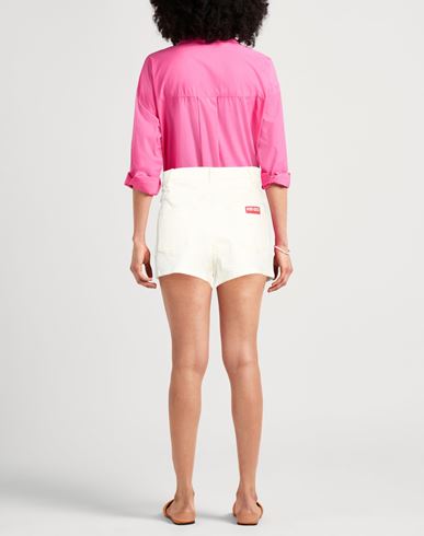 Woman Denim shorts Ivory Size 26 Cotton, Elastane