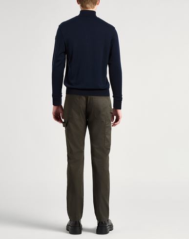 Man Turtleneck Navy Size L Virgin Wool, Cashmere