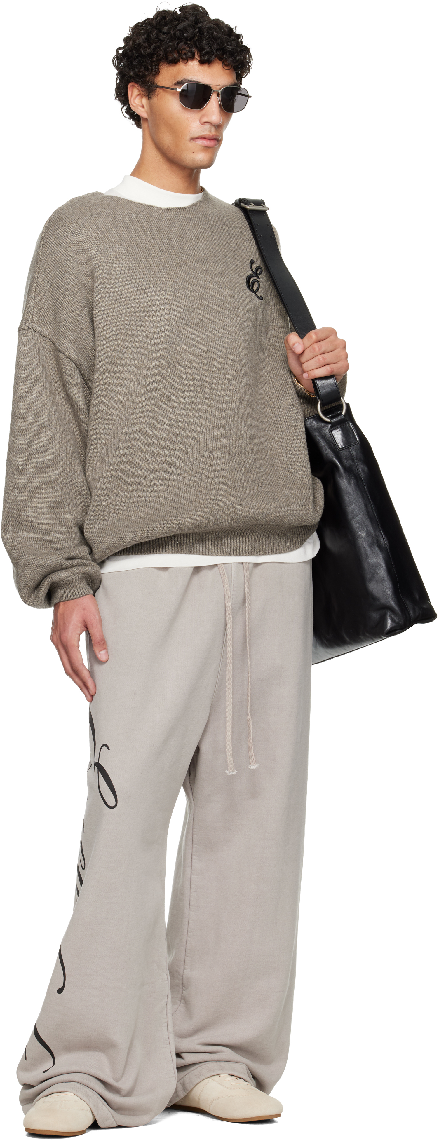 Gray Holiday Heavy Fleece Lounge Sweatpants