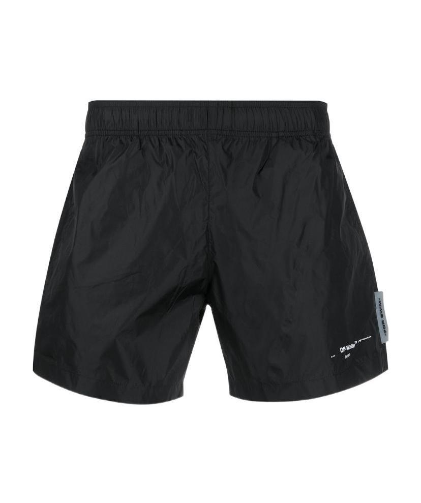 Logo print swim trunks