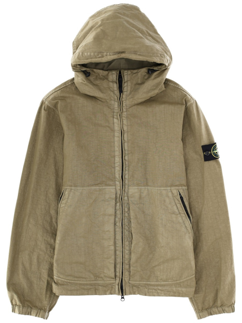 Stone Island - hooded regular jacket elastic cuffs pocket