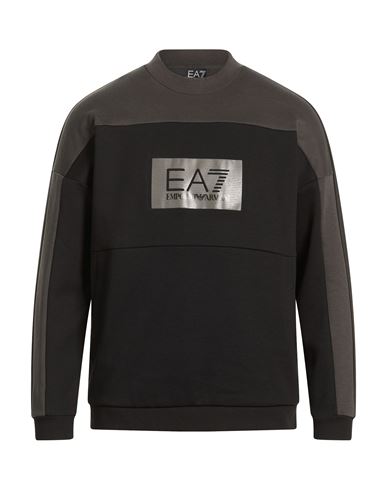 Man Sweatshirt Black Size XS Cotton, Polyester