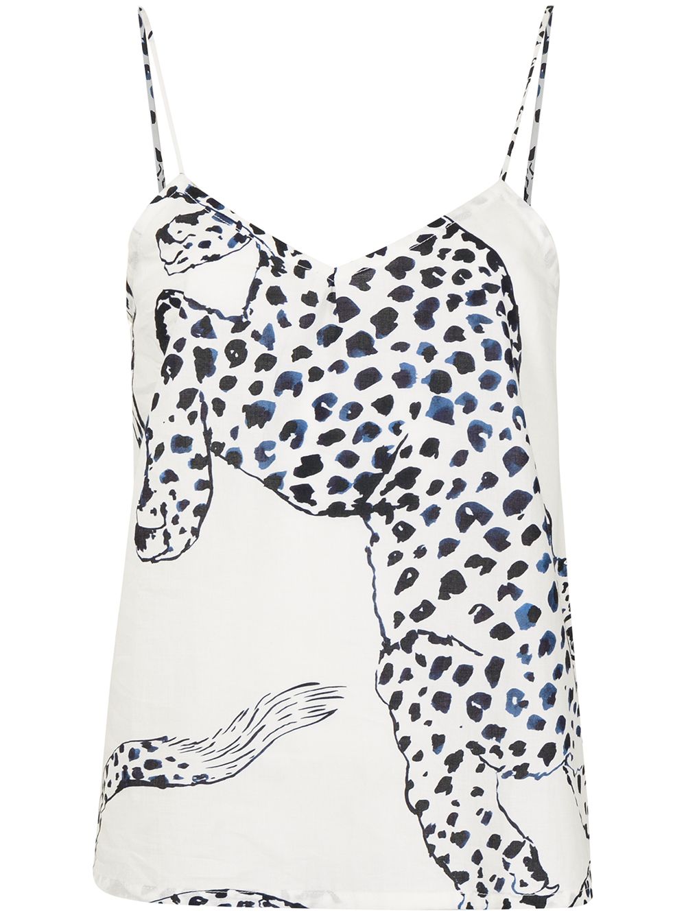 The Jaguar-print pyjama top - White