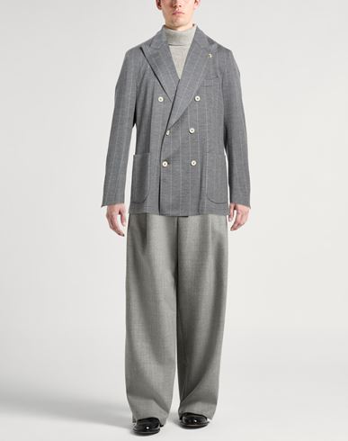 Man Blazer Grey Size 40 Virgin Wool, Polyamide, Elastane