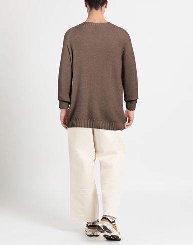 H953 Man Sweater Camel Size 48 Merino Wool