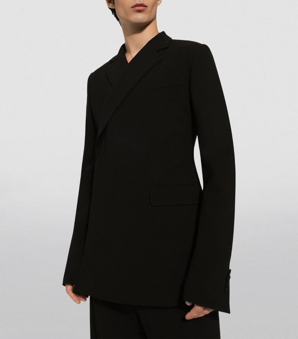 Virgin Wool Wide-Leg Trousers