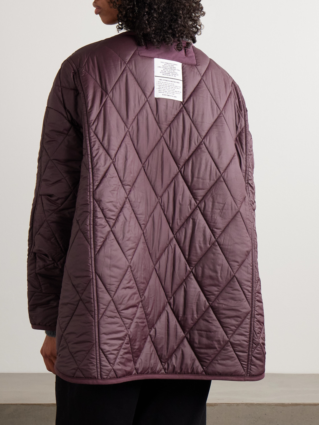 Teddy Quilted Shell Jacket - Burgundy