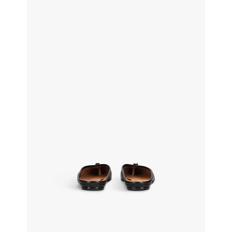 Womens Tabi Split-Toe Leather Ballet Flats