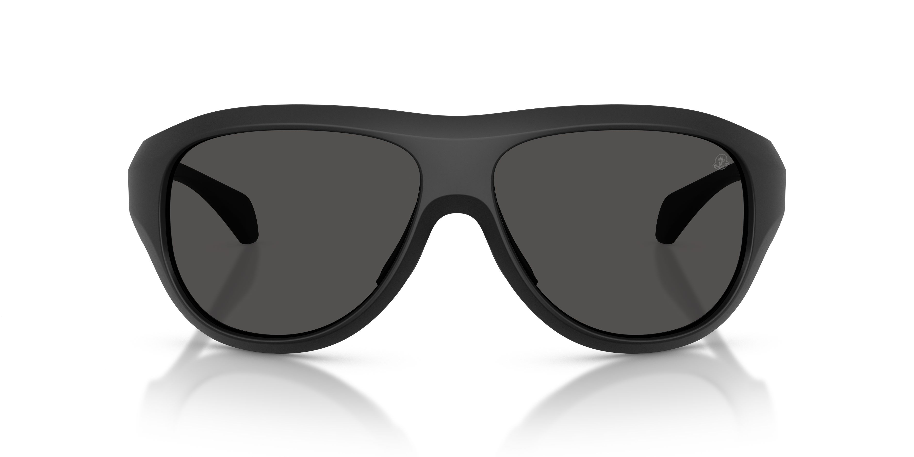 Moncler Unisex Moncler ME8013 BLEACHER 500687 Sunglasses Injected Black Grey Round Norma