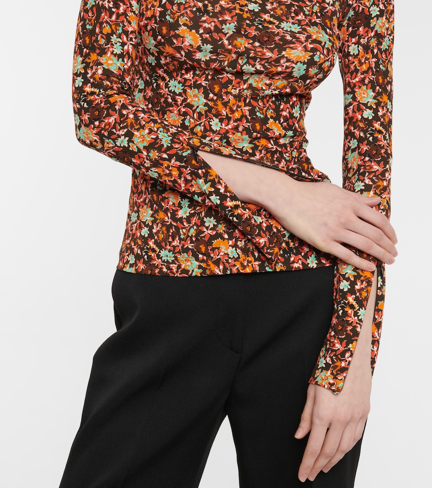 Floral cutout top
