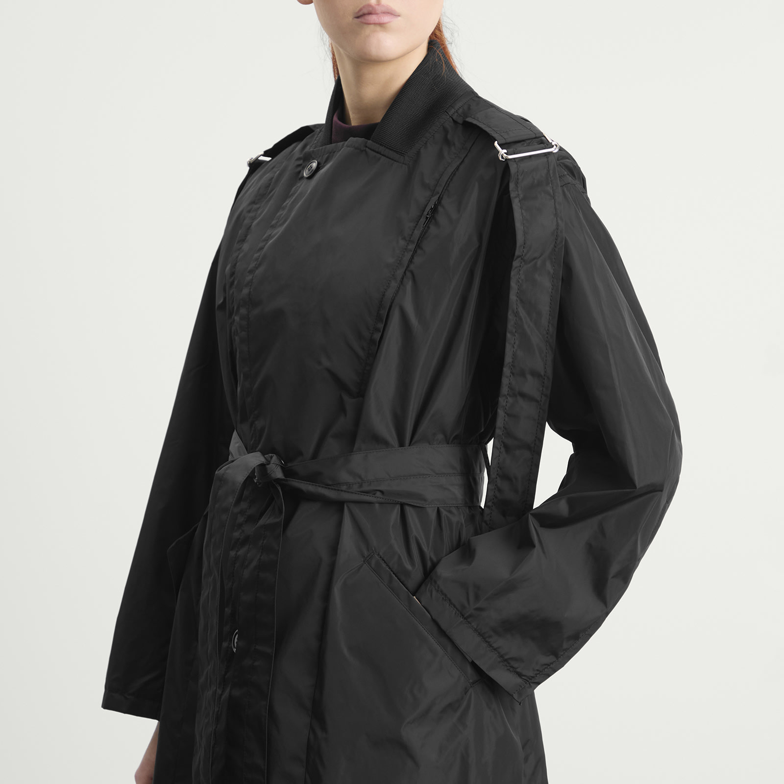 Women's TOGA Taffeta Coat in Black