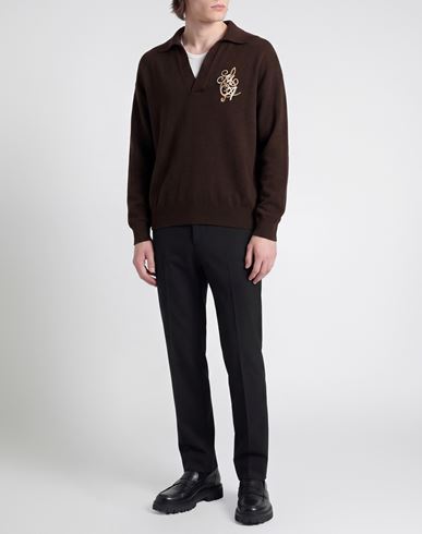Man Sweater Chocolate brown Size L Wool, Cashmere