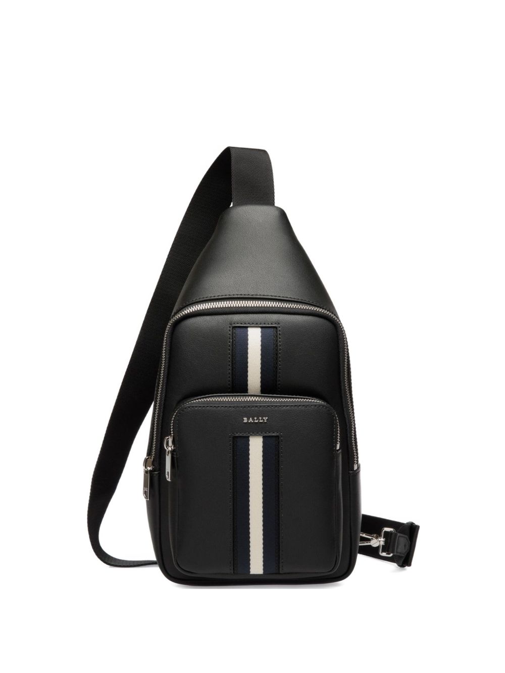 Sling leather backpack - Black