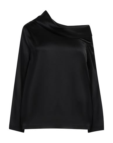 Semicouture Woman Top Black Size 8 Acetate, Viscose, Elastane