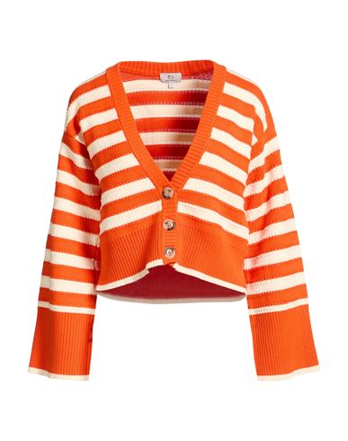 Woman Cardigan Orange Size M Cotton