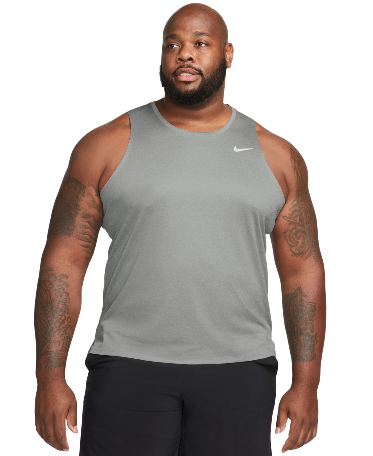 Men's Miler Dri-fit Running Tank - Particle Grey/reflective Silver