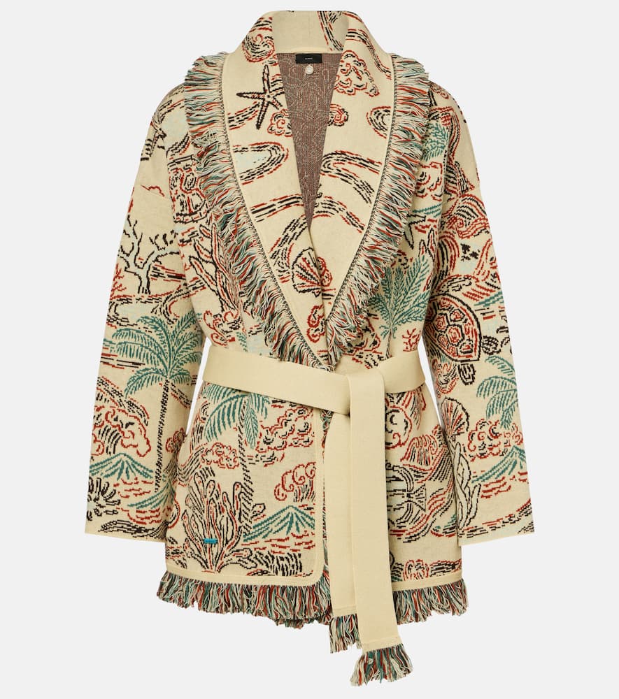 Sketched By The Sea wool cardigan